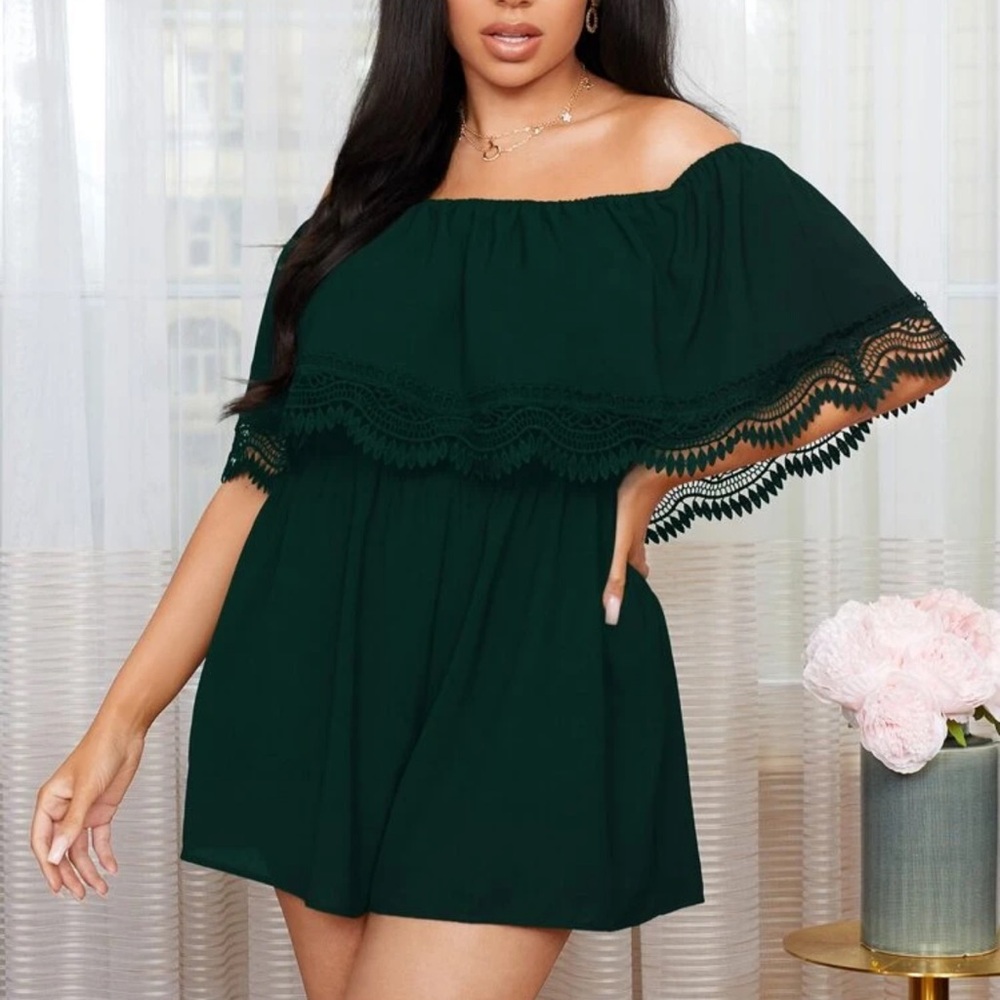 SHEIN Curve Teal Romper